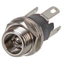 1614 19 - DC Power Connector, Straight Chassis, Jack, 500 mA, 2.1 mm, Panel Mount, Solder - LUMBERG