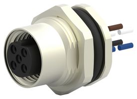 T4171110404-001 - Sensor Cable, B Coded, M12 Receptacle, Free End, 4 Positions, 200 mm, 7.87 " - TE CONNECTIVITY