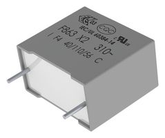 F863DE474K310ALW0L - Safety Capacitor, Metallized PP, Radial Box - 2 Pin, 0.47 µF, ± 10%, X2, Through Hole - KEMET