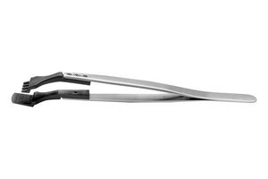 4WFSVR.SA - Tweezer, Wafer, Stepped Bottom Paddle, Stainless Steel, PVDF Tip, 130 mm - IDEAL-TEK