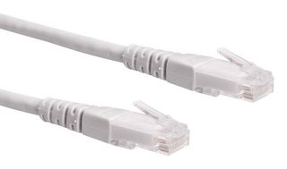 21.15.0932 - Ethernet Cable, UTP, Cat6, RJ45 Plug to RJ45 Plug, UTP (Unshielded Twisted Pair), Grey, 2 m, 6.6 ft - ROLINE