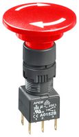 A01MXB+A0152B - Industrial Pushbutton Switch, A01 Series, 16 mm, DPDT, Maintained, Mushroom, Red - APEM