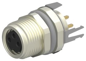 T4041037031-000 - Sensor Connector, M8, Female, 3 Positions, PCB Socket, Straight Panel Mount - TE CONNECTIVITY