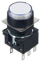 LB1B-A1T6LW - Industrial Pushbutton Switch, LB, 16 mm, DPDT, Maintained, Round, White - IDEC