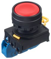 YW1B-A1E10R - Industrial Pushbutton Switch, YW, 22.3 mm, SPST-NO, Maintained, Flush, Red - IDEC