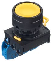 YW1B-A1E10Y - Industrial Pushbutton Switch, YW, 22.3 mm, SPST-NO, Maintained, Flush, Yellow - IDEC