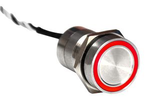 MC16MOSRG - Vandal Resistant Switch, MC, 16.2 mm, SPST-NO, Off-(On), Flush, Natural - BULGIN LIMITED