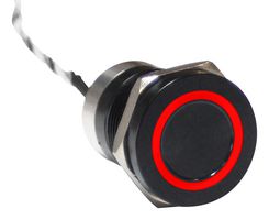 MC19MCBRG - Vandal Resistant Switch, MC, 19.2 mm, SPST-NC, On-(Off), Flush, Black - BULGIN LIMITED