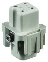 T2010032201-000 - Heavy Duty Connector, HA, Insert, 3+PE Contacts, 3A, Receptacle, Screw Socket - TE CONNECTIVITY