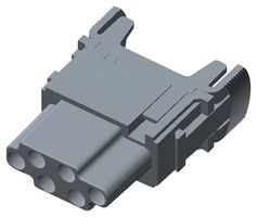 T2111062201-007 - Heavy Duty Connector, HMN, Insert, 6 Contacts, Receptacle, Crimp Socket - Contacts Not Supplied - TE CONNECTIVITY