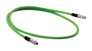 2134C7C7477050 - Sensor Cable, M8 Plug, M8 Plug, 4 Positions, 5 m, 16.4 ft - HARTING