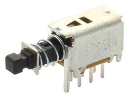 PN22SJNA03QE - Pushbutton Switch, PN, DPDT, On-On, Plunger, White - C&K COMPONENTS