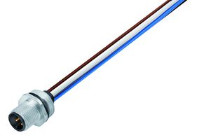 76-0231-0015-00004-0200 - Sensor Cable, M12 Plug, Free End, 4 Positions, 200 mm, 7.9 ", 713/763 - BINDER