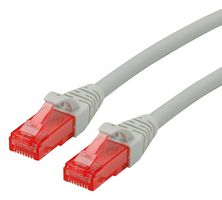 21.15.2940 - Ethernet Cable, Cat6, RJ45 Plug to RJ45 Plug, UTP (Unshielded Twisted Pair), Grey, 300 mm, 11.8 " - ROLINE