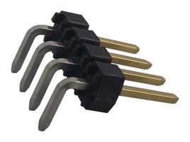 90121-0124 - Pin Header, Signal, 2.54 mm, 1 Rows, 4 Contacts, Through Hole Right Angle, C-Grid III 90121 - MOLEX