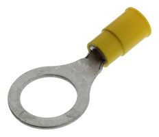 19070-0109 - Ring Tongue Terminal, M12, 1/2", 10 AWG, 5 mm², InsulKrimp 19070, Yellow - MOLEX