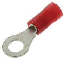 19071-0150 - Ring Tongue Terminal, M10, 3/8", 8 AWG, InsulKrimp 19071, Red - MOLEX