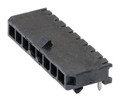 43650-0801 - Pin Header, Power, 3 mm, 1 Rows, 8 Contacts, Through Hole Right Angle, Micro-Fit 3.0 43650 - MOLEX