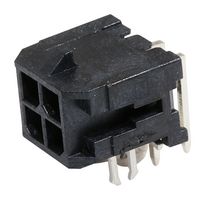 43045-0423 - Pin Header, Power, 3 mm, 2 Rows, 4 Contacts, Through Hole Right Angle, Micro-Fit 3.0 43045 - MOLEX