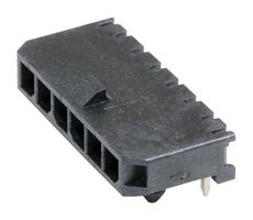 43650-0601 - Pin Header, Power, 3 mm, 1 Rows, 6 Contacts, Through Hole Right Angle, Micro-Fit 3.0 43650 - MOLEX