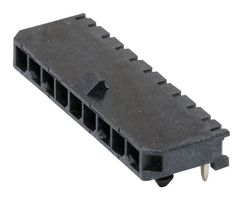 43650-0900 - Pin Header, Power, 3 mm, 1 Rows, 9 Contacts, Through Hole Right Angle, Micro-Fit 3.0 43650 - MOLEX