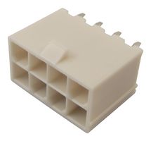 46015-0402 - Pin Header, Power, 4.2 mm, 2 Rows, 4 Contacts, Through Hole Straight, Mini-Fit Plus HCS 46015 - MOLEX