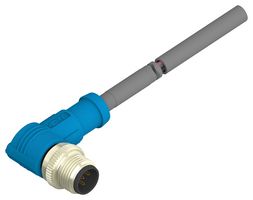T4161220005-005 - Sensor Cable, 90° M12 Plug, Free End, 5 Positions, 5 m, 16.4 ft, T416 - TE CONNECTIVITY