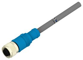T4161320005-004 - Sensor Cable, M12 Plug, Free End, 5 Positions, 3 m, 9.8 ft, T416 - TE CONNECTIVITY