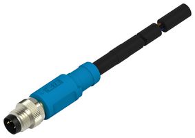 T4061110003-001 - Sensor Cable, M8 Plug, Free End, 3 Positions, 500 mm, 19.7 ", T406 - TE CONNECTIVITY