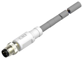 T4061120003-005 - Sensor Cable, M8 Plug, Free End, 3 Positions, 5 m, 16.4 ft, T406 - TE CONNECTIVITY