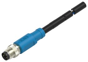 T4061110004-001 - Sensor Cable, M8 Plug, Free End, 4 Positions, 500 mm, 19.7 ", T406 - TE CONNECTIVITY