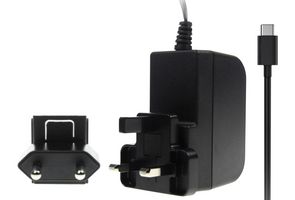 T7725DV - Power Adapter, Raspberry Pi 4 Model B PSU, 5.1 V, 3A, USB-C, UK/EU Plug, 1.5m - STONTRONICS