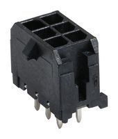 43045-0628 - Pin Header, Power, 3 mm, 2 Rows, 6 Contacts, Through Hole Straight, Micro-Fit 3.0 43045 - MOLEX