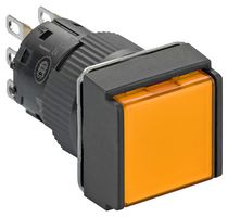 XB6ECW8B1P - Industrial Pushbutton Switch, Harmony, 16 mm, SPDT, Momentary, Square, Orange - SCHNEIDER ELECTRIC