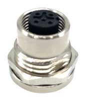 MPM12-SSS-3AFP - Sensor Connector, M12, Male, 3 Positions, Solder Pin, Straight Panel Mount - MULTICOMP PRO
