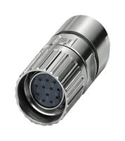 1629212 - Sensor Connector, M23 PRO Series, M23, Female, 12 Positions, Crimp Socket - Contacts Not Supplied - PHOENIX CONTACT