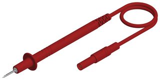 934156101 - Test Tip Probe, Test Tip Probe, 4mm Banana Plug, Shrouded, 3.3 ft, 1 m, Red, 16 A - HIRSCHMANN TEST AND MEASUREMENT