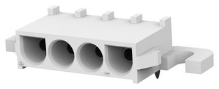 643230-1 - PCB Receptacle, Wire-to-Board, 6.35 mm, 1 Rows, 4 Contacts, Through Hole Mount Right Angle - AMP - TE CONNECTIVITY