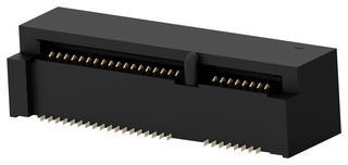 1759503-1 - Card Edge Connector, 0, Dual Side, 52 Contacts, Surface Mount, Right Angle, Solder - TE CONNECTIVITY