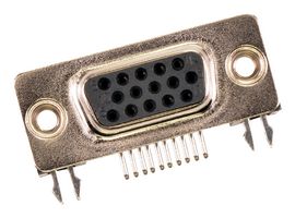 173113-0133 - D Sub Connector, Receptacle, 173113, 15 Contacts, DE, Through Hole - MOLEX