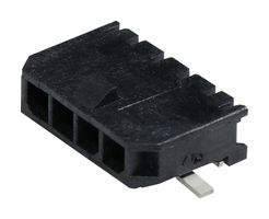 43650-0414 - Pin Header, Wire-to-Board, 3 mm, 1 Rows, 4 Contacts, Surface Mount Right Angle - MOLEX