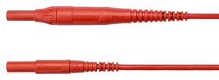 MSFK B441 / 1 / 150 / RT - Banana Test Lead, 4mm Banana Plug, Shrouded, 4mm Banana Plug, Shrouded, 5 ft, 1.5 m, Red, 8 A - SCHUTZINGER