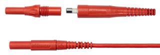 SET 7685 / MSFK B441 / 0.5A - Test Lead Set, 4mm Banana Plug, Shrouded, 4mm Banana Plug, Shrouded, 1 kV, 8 A, Black, Red, 1 m - SCHUTZINGER