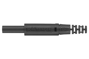 SFK 7997 C NI / OK / 0.5 / SW - Banana Test Connector, Plug, Cable Mount, 10 A, 600 V, Nickel Plated Contacts, Black - SCHUTZINGER