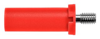 SFK 8465 NI / M4 / 7 / RT - Banana Test Connector, Plug, Cable Mount, 32 A, 600 V, Nickel Plated Contacts, Red - SCHUTZINGER