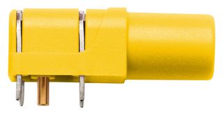 SWEB 8094 AU / GE - Banana Test Connector, Jack, PCB Mount, 24 A, 1 kV, Gold Plated Contacts, Yellow - SCHUTZINGER