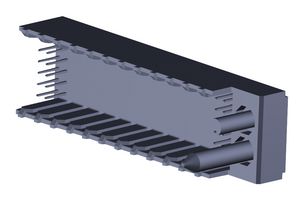 73644-0205 - Connector, HDM 73644, 72 Contacts, 2 mm, Header, Through Hole, 6 Rows - MOLEX