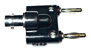 BU-00260 - Test Accessory, BNC Female To Double Banana Plug Adapter, Oscilloscopes & Signal Generators - MUELLER ELECTRIC