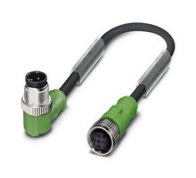 SAC-4P-M12MR/0,3-PVC/M12FS - Sensor Cable, 90° M12 Plug, M12 Receptacle, 4 Positions, 300 mm, 11.8 " - PHOENIX CONTACT