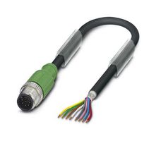 SAC-8P-M12MS/ 5,0-PUR SH - Sensor Cable, 8P, M12 Plug, Free End, 8 Positions, 5 m, 16.4 ft - PHOENIX CONTACT